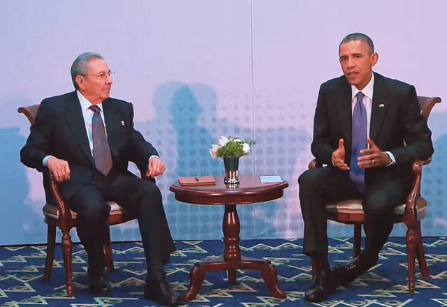 Obama y Raúl Castro